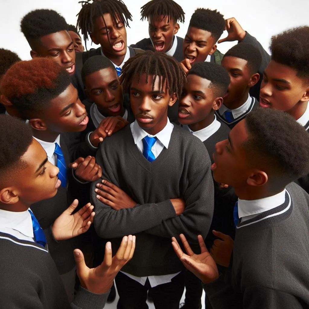 a group of high school black boys