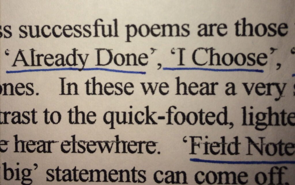 cropped words of analyis on a page