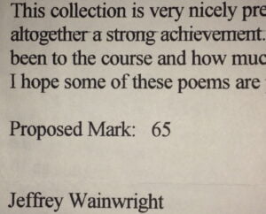 Comment on Skendong's work by the poet and translator Jeffrey Wainwright