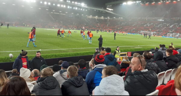 Manchester United versus Burnely at Old Trafford, January 2020