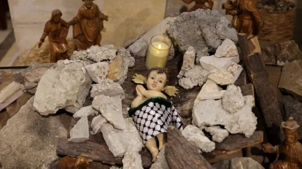 JESUS UNDER THE RUBBLE - CHRISTMAS-SEASON-BETHLEHEM-RUBBLE-GROTTO