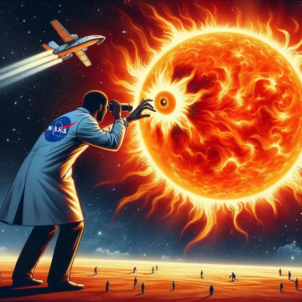 NASA scientist looking at The Sun