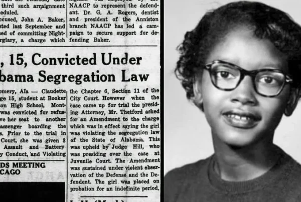 Newsclip of Claudette Colvin