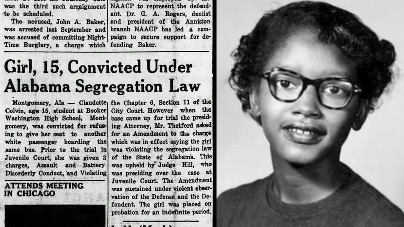 Newsclip of Claudette Colvin