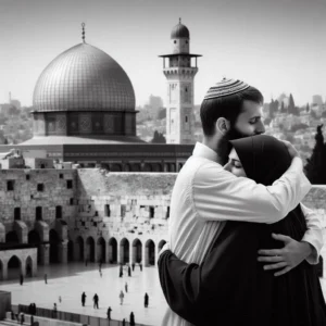 A Jewish Man Hugging A Muslim Woman - Skendong Poetry