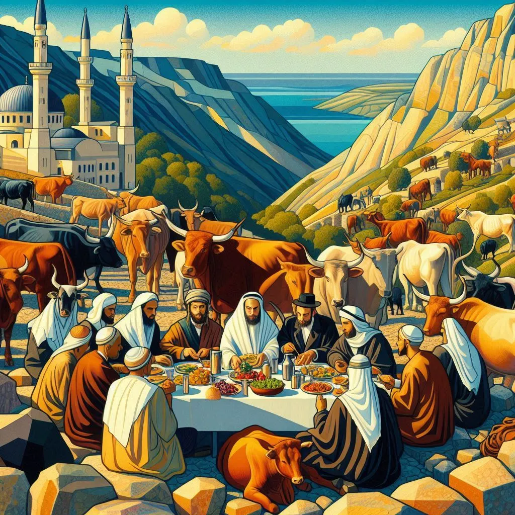 Muslims and Jews sharing a meal at Mount Carmel - Skendong Poetry