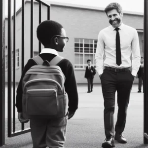 A young black strolling through the school gates late - Skendong Poetry