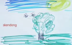 A drawing by Skendong