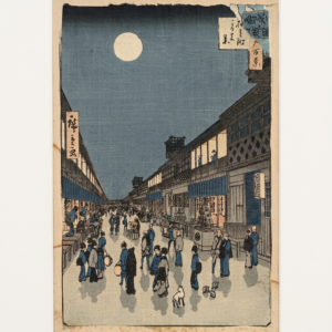 "Night View of Saruwaka-machi” (1856) by Utagawa Hiroshige.