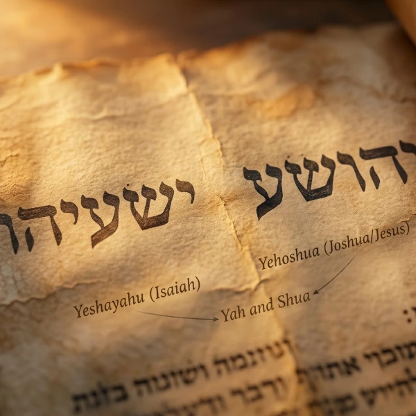 A comparison of the Hebrew names Isaiah and Yehoshua, their meanings, word order and connections to salvation.